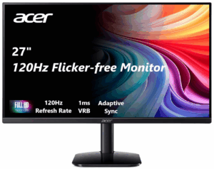 Acer 27-inch 120Hz Flicker-Free Full HD gaming monitor with adaptive sync