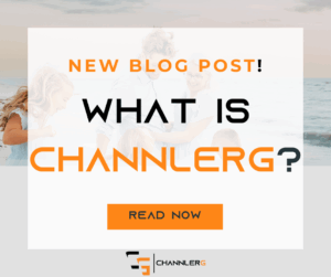 What is ChannlerG blog post featured image with text overlay and beach family background