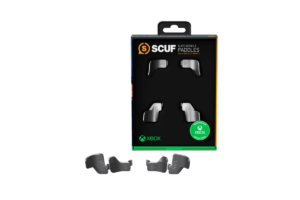 SCUF Elite Series 2 paddles accessory kit for Xbox controllers, featuring four interchangeable rear paddles designed for improved gaming performance and customization.