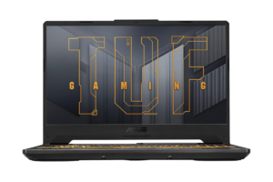 ASUS TUF Gaming A15 gaming laptop with a 15.6-inch display, durable military-inspired design, and backlit keyboard.