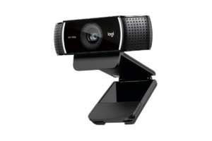 Logitech C922x HD Pro webcam with 1080p camera and adjustable monitor mount.
