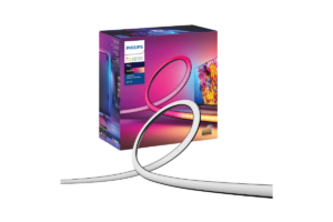 Philips Hue Play Gradient Lightstrip for 65-inch TVs with RGB ambient lighting and retail packaging.