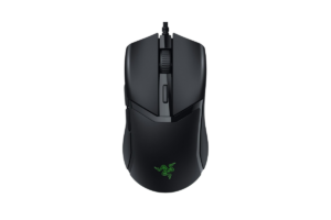 Razer Cobra wired gaming mouse in black with green Razer logo