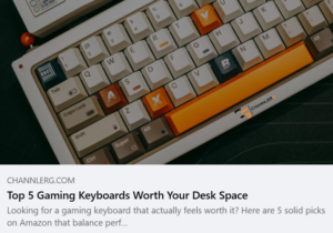 Custom mechanical gaming keyboard with white, gray, and orange keycaps on a gaming desk.