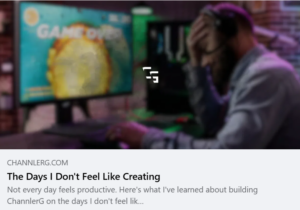 Frustrated content creator sitting at a gaming PC for ChannlerG’s The Days I Don’t Feel Like Creating article.