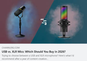 USB vs. XLR microphones comparison featuring Shure and HyperX microphones for streaming and content creation.