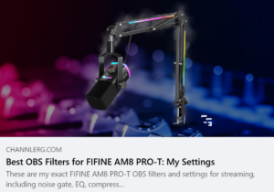 Best OBS filters for FIFINE AM8 Pro T microphone with RGB boom arm