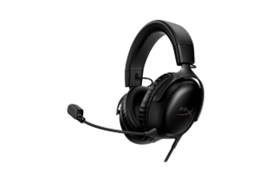 HyperX Cloud III wired gaming headset in black with detachable boom microphone