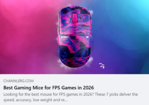 ChannlerG article preview featuring the Pulsar X2 CrazyLight gaming mouse for FPS games