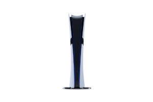 PlayStation 5 Pro console shown vertically from the front